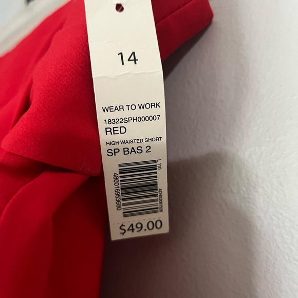 The limited red paper bag waist shorts size 14 - Picture 2 of 4